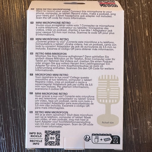 Mini Retro microphone - Picture 4 of 7